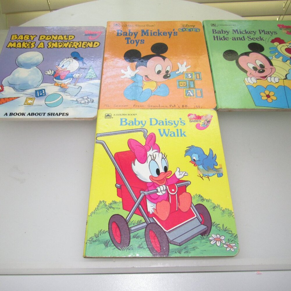 Vintage Disney Babies Golden Board Book Lot of 4 – Baby Donald, Baby Mickey+more